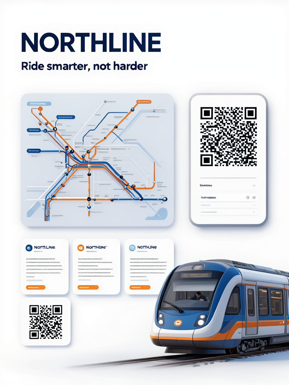 Microsoft Lens output for the NORTHLINE transit poster prompt