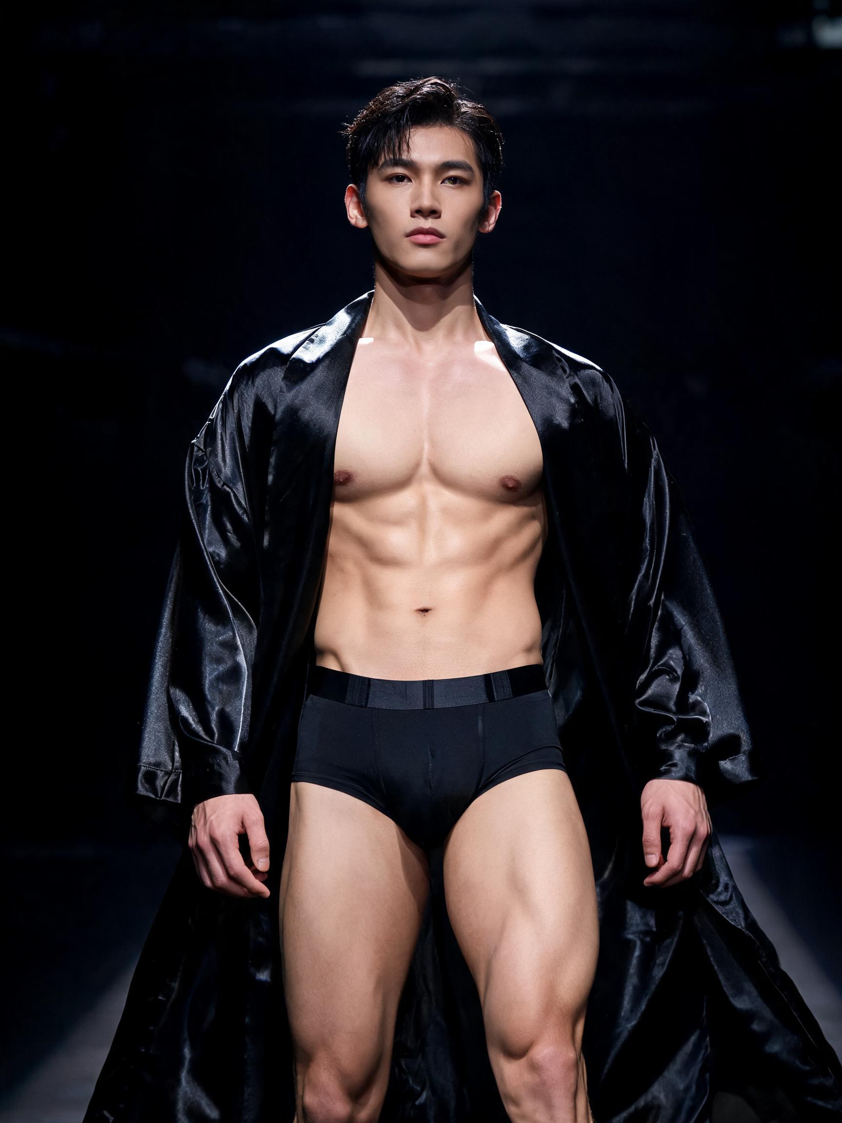 Seedream v5 Lite Uncensored male runway editorial test