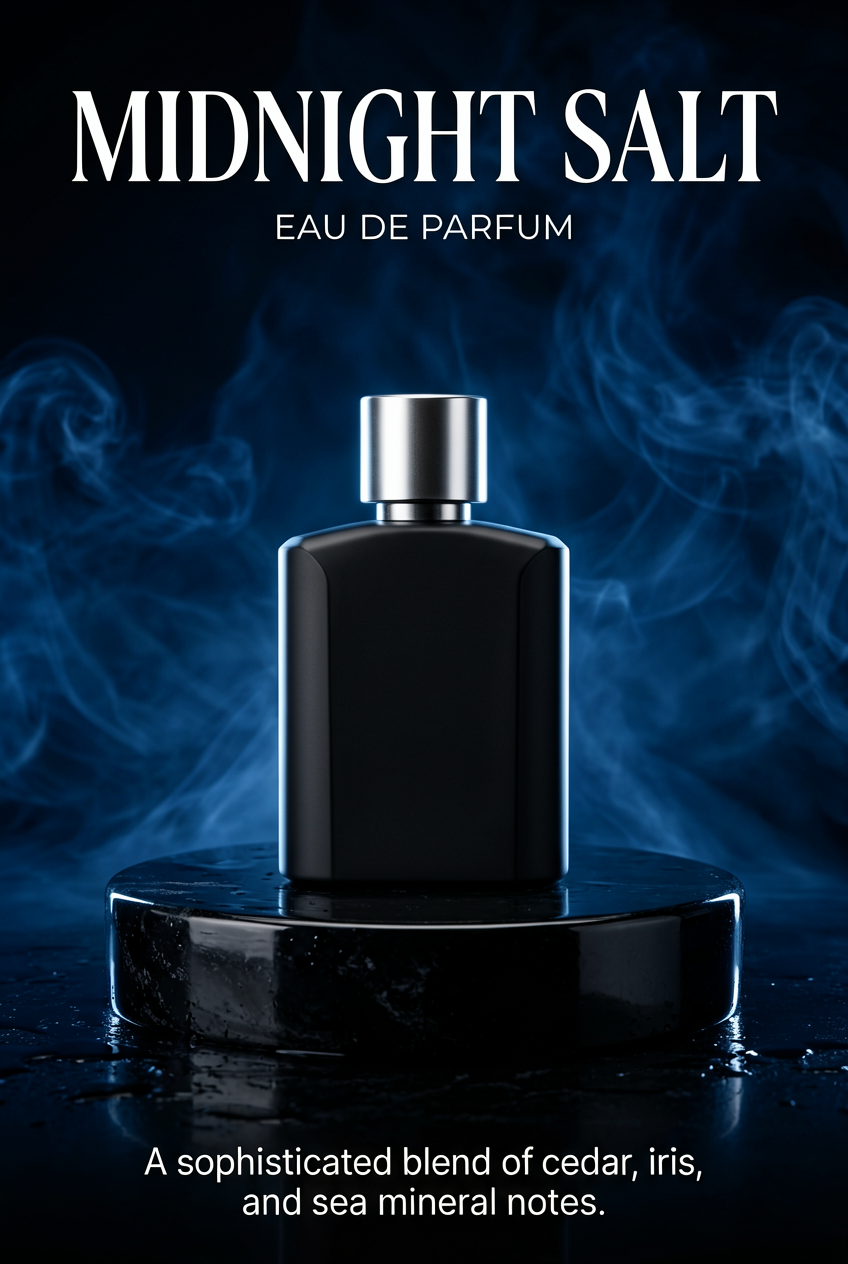 ERNIE-Image review luxury poster test with centered bottle and clear headline hierarchy