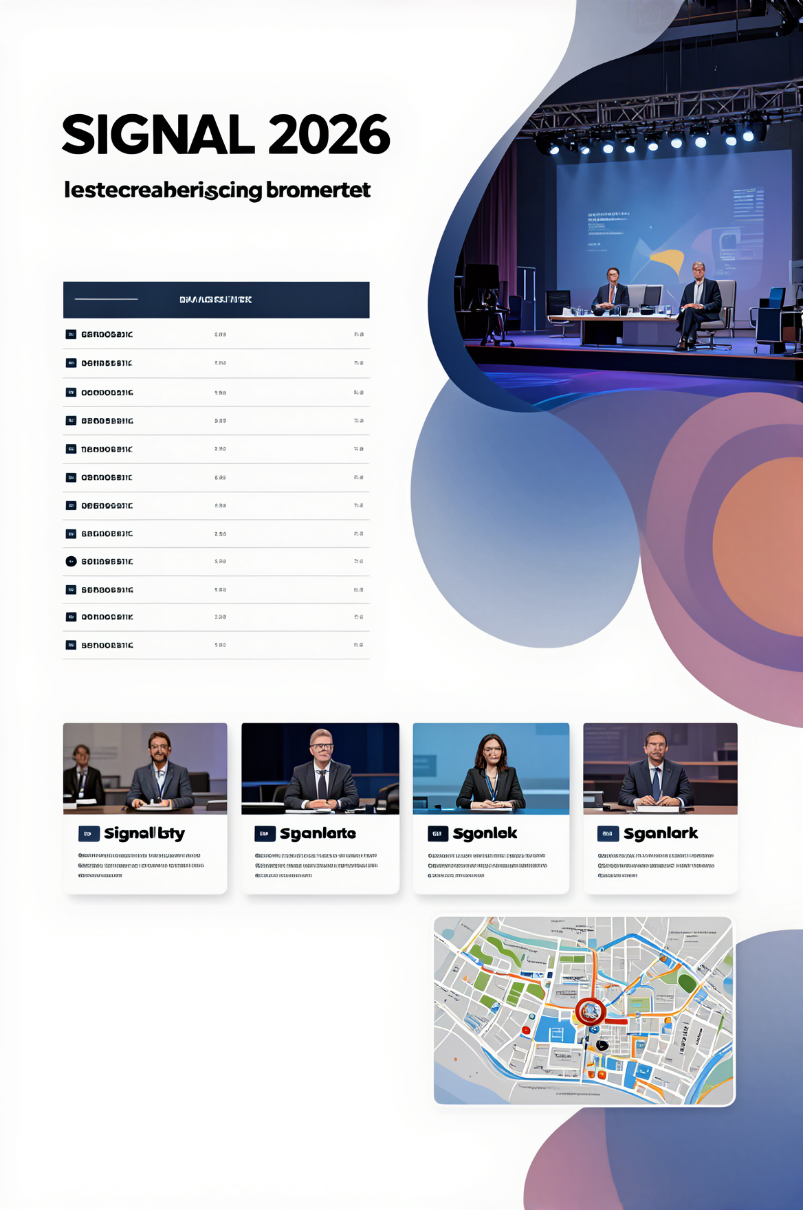 Microsoft Lens conference schedule layout test output