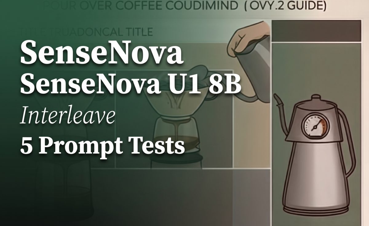 SenseNova U1 8B Interleave 5 Prompt Tests cover image