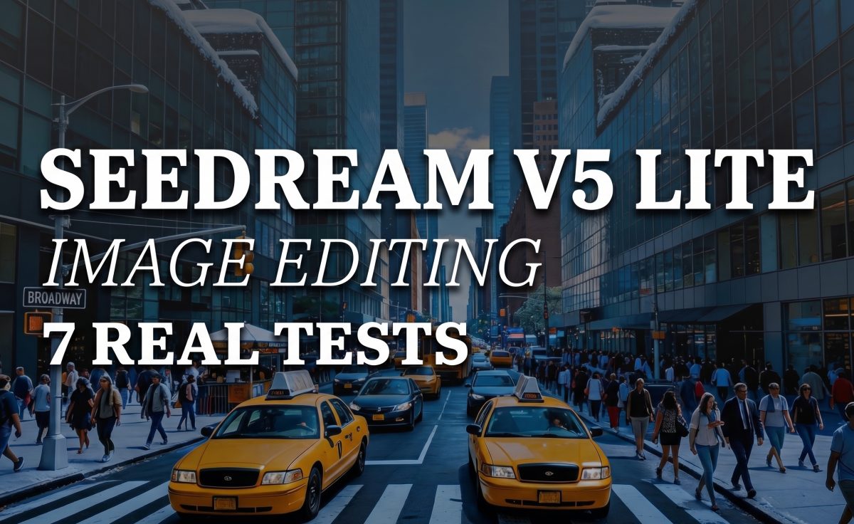 Seedream V5 Lite image editing cover with seven real before and after tests