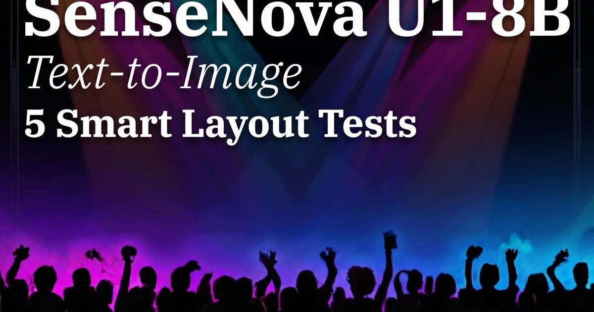 SenseNova U1-8B Text-to-Image: 5 Smart Layout Tests
