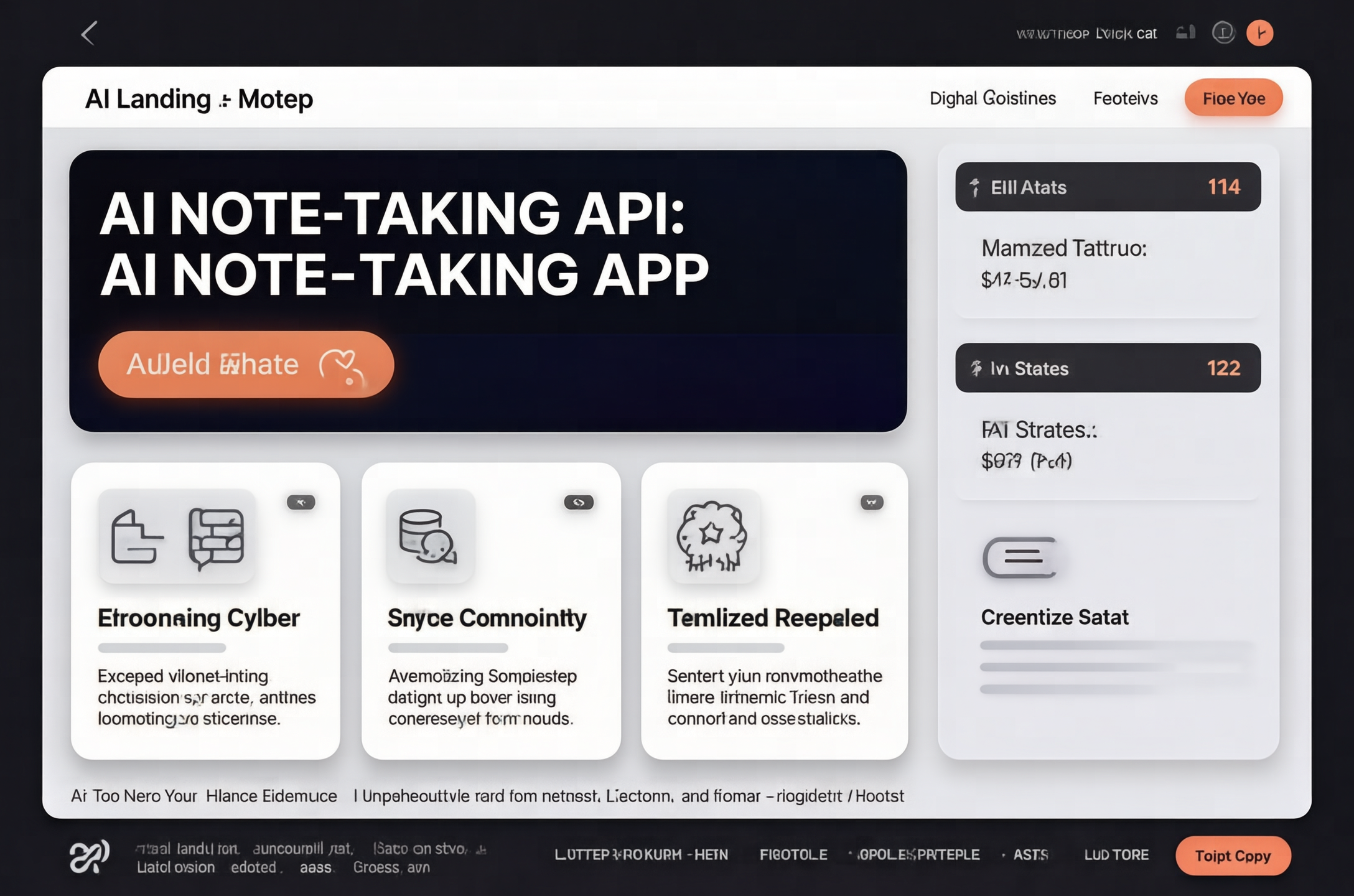 SenseNova U1-8B Text-to-Image AI note taking app landing page test